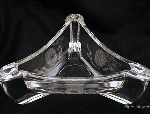 Huge Manganese Glass Cornflower Cigar Ashtray