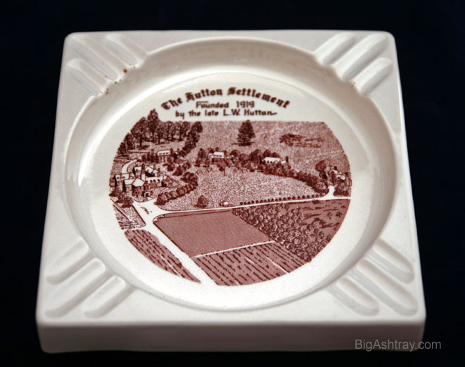 Hutton Settlement Commemorative Ashtray