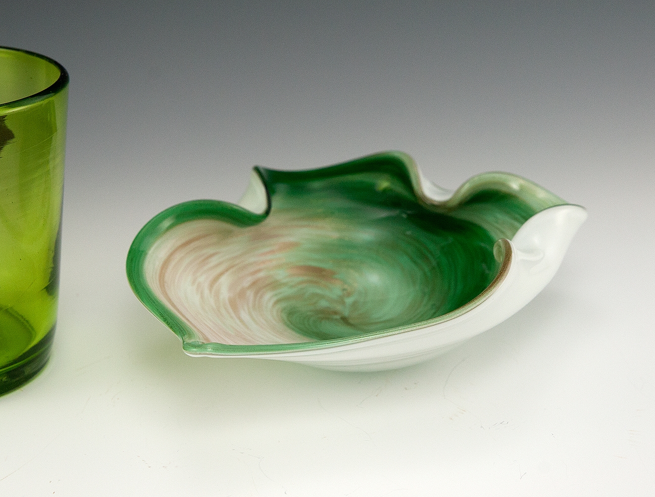 Murano Art Glass Ashtray with Copper Aventurine - Image 3