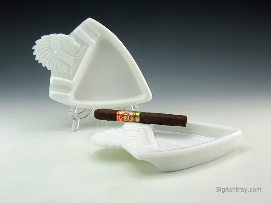 Indian Head Arrowhead Ashtray in Milk Glass - Image 4