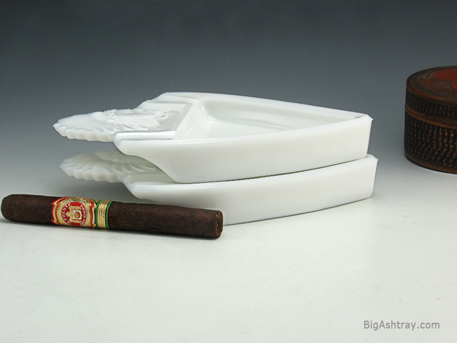 Indian Head Arrowhead Ashtray in Milk Glass - Image 3