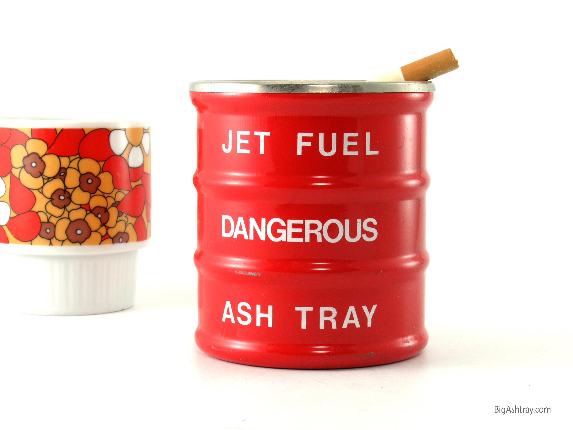 Jet Fuel Dangerous Ashtray Barrel Can Vintage Hong Kong