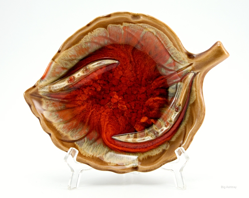 Leaf Ashtray Retro Hippie Pottery