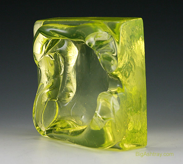 Livio Seguso Uranium Vaseline Art Glass Ashtray - Image 2