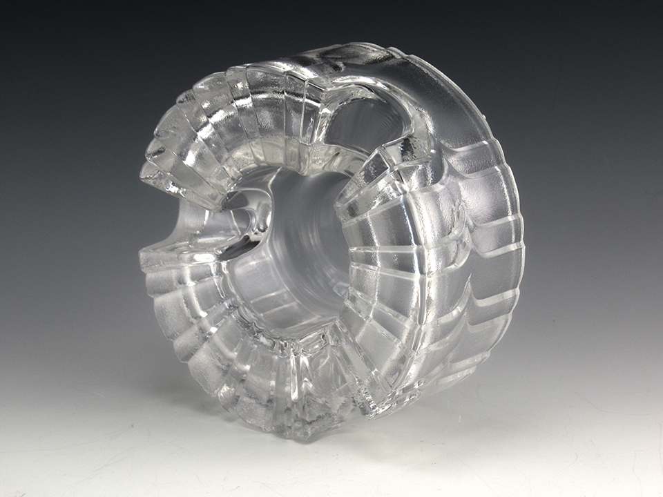 Modernist Luxury Crystal Cigar Ashtray Rosenthal Signed - Image 2