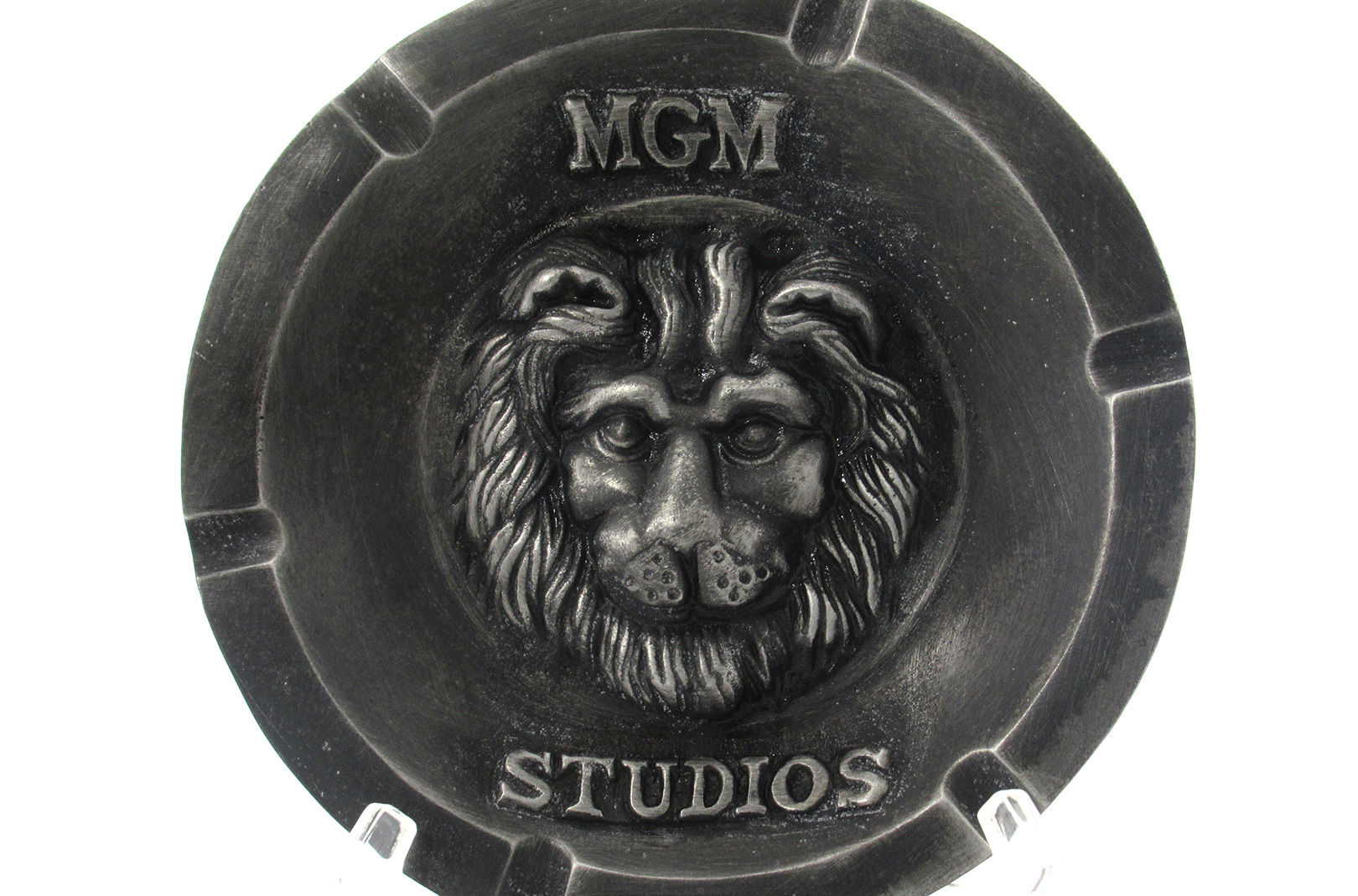 Vintage MGM Studios Lion Head Ashtray in Pewter