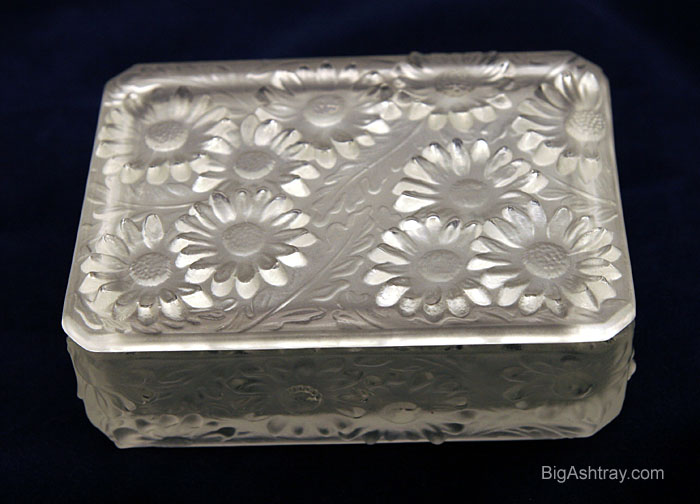 Marguerites Carved Glass Rosice Stash Box