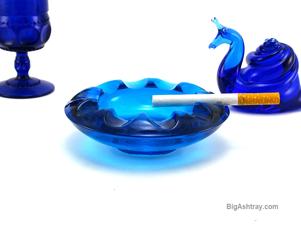 Adolph Matura High Design Ashtray in Blue
