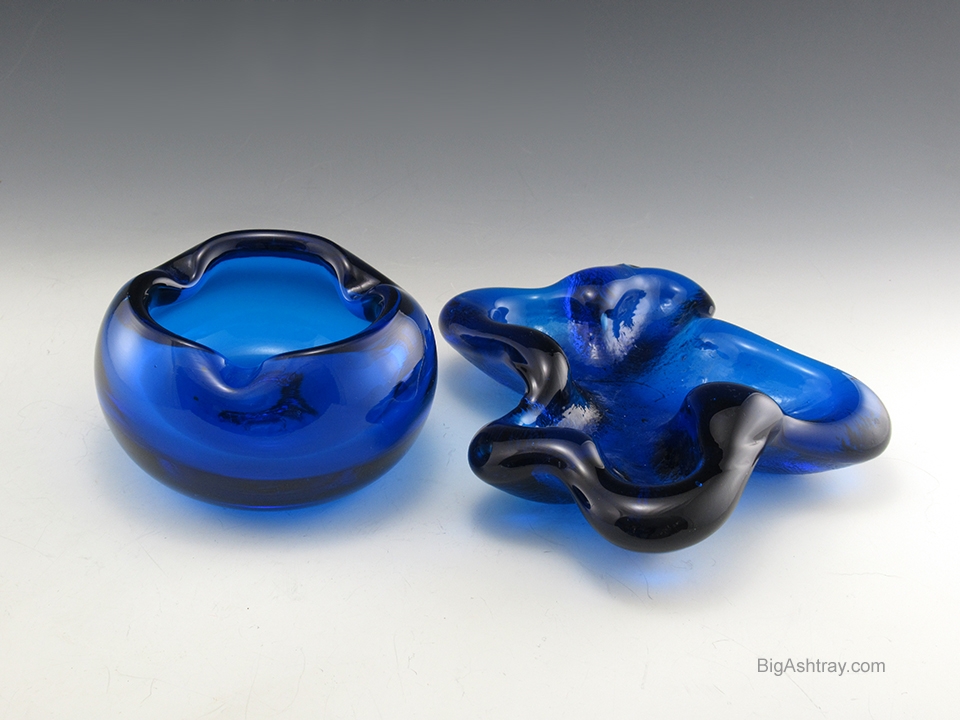 Blenko Art Glass Amoeba Shaped Smoking Accessory - Image 7