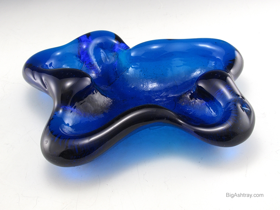 Blenko Art Glass Amoeba Shaped Smoking Accessory