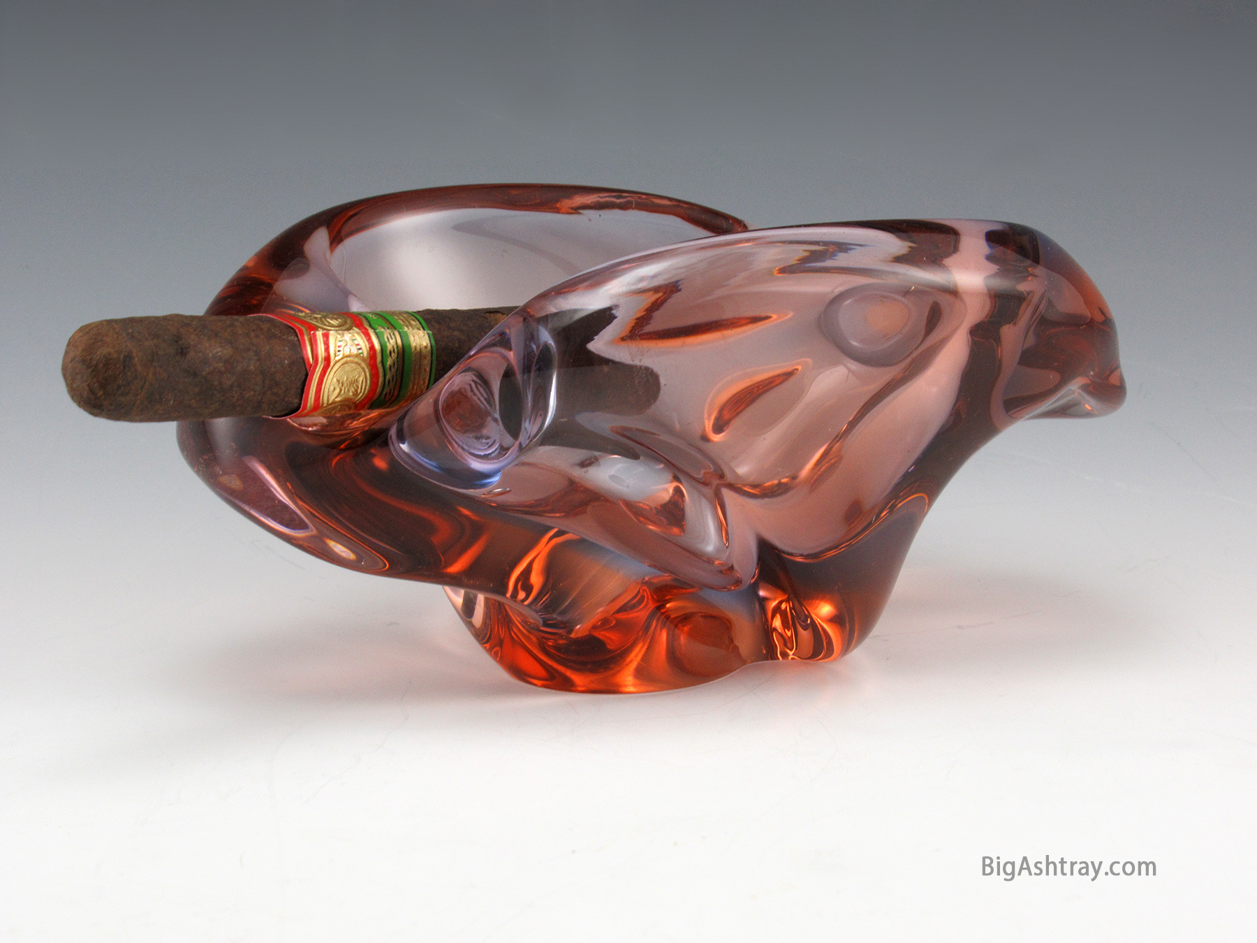 Mid-Century Modern Czech Glass Freeform Art Glass Ashtray - Image 2
