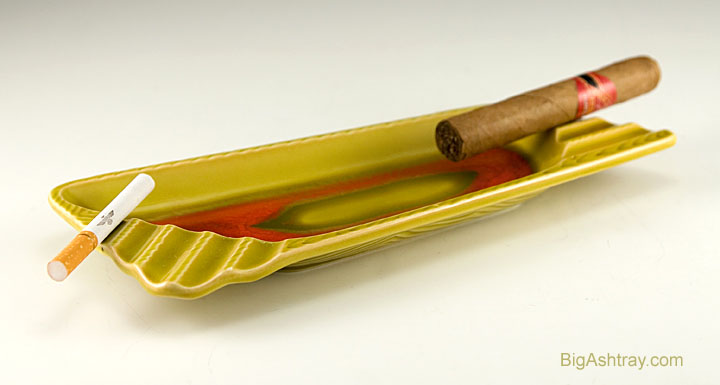 Mid-Century Modern Trippy Pottery Ashtray - Image 2