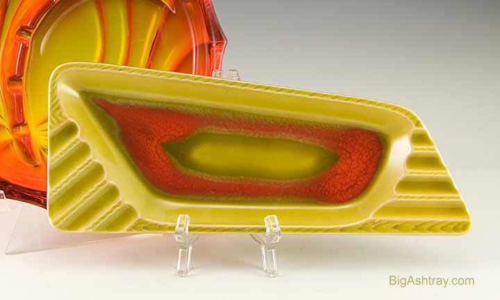 Mid-Century Modern Trippy Pottery Ashtray