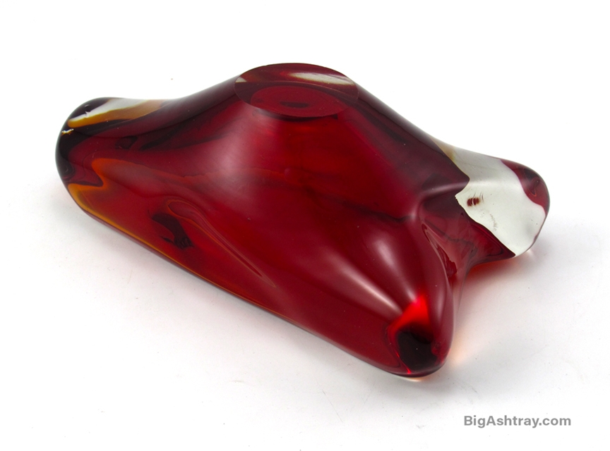 Murano Art Glass Mid 20th Century Cased Glass Cigar Bowl - Image 6