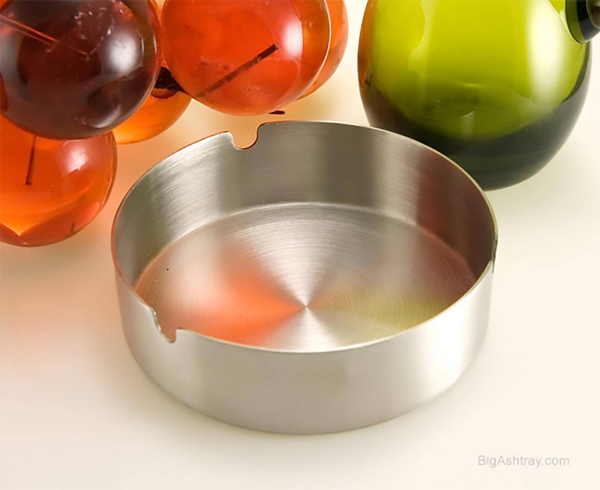 Brushed Steel Smoking Ashtray Minimalist Decor - Image 2