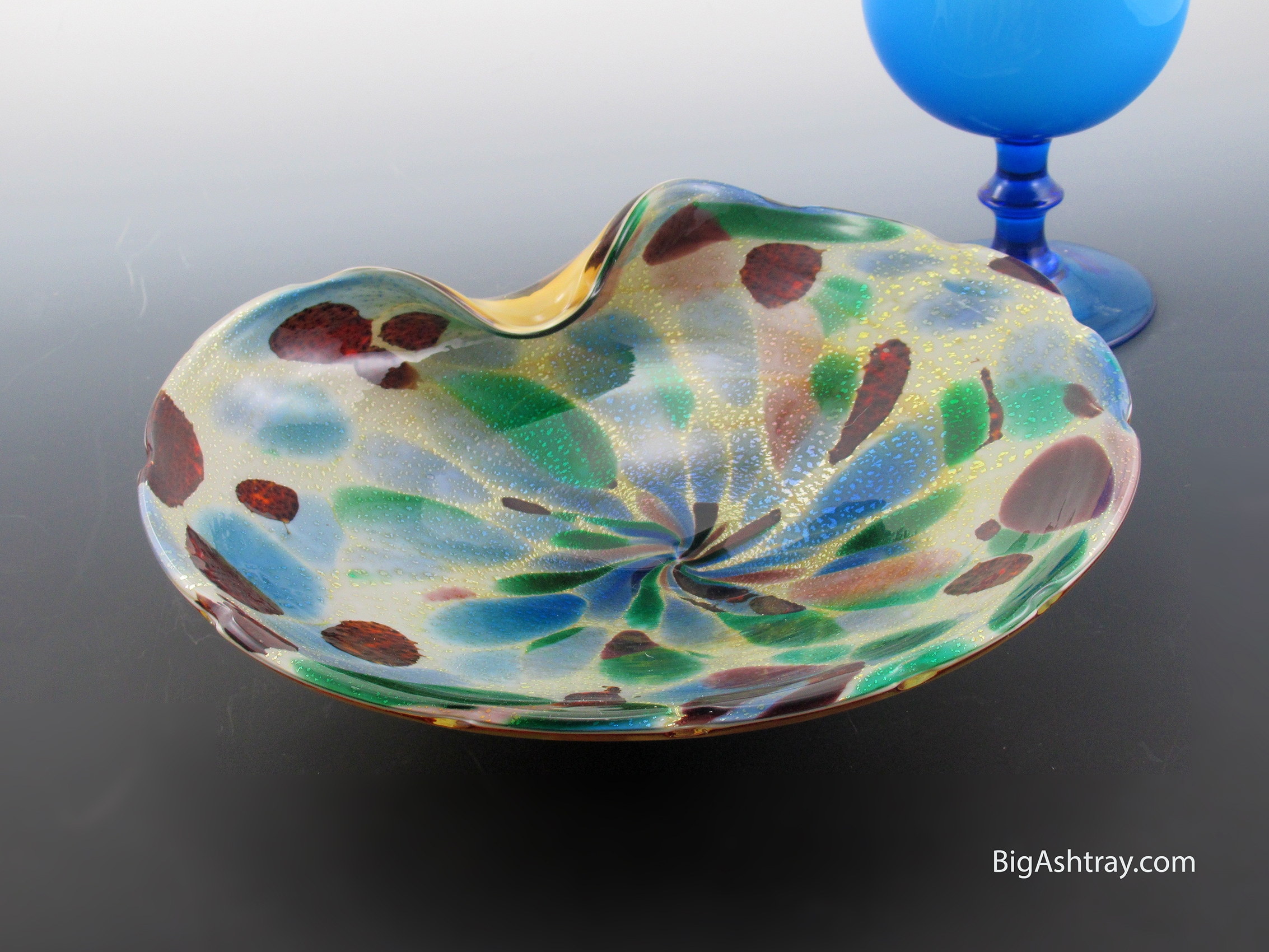 Murano Art Glass Cigar Ashtray Mid-20th Century Modern
