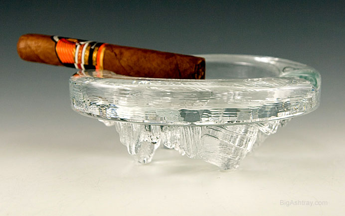 Nybro Swedish Crystal Modern Art Ashtray