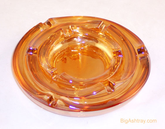 Peach Luster Depression Glass Nesting Ashtray Set - Image 2