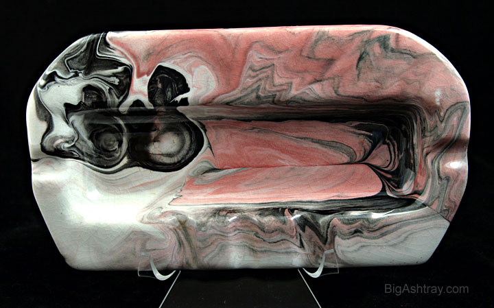 Psychedelic 1960s Designer Decor Ashtray Signed