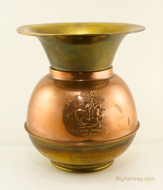 Pony Express Copper and Brass Spittoon - Image 3