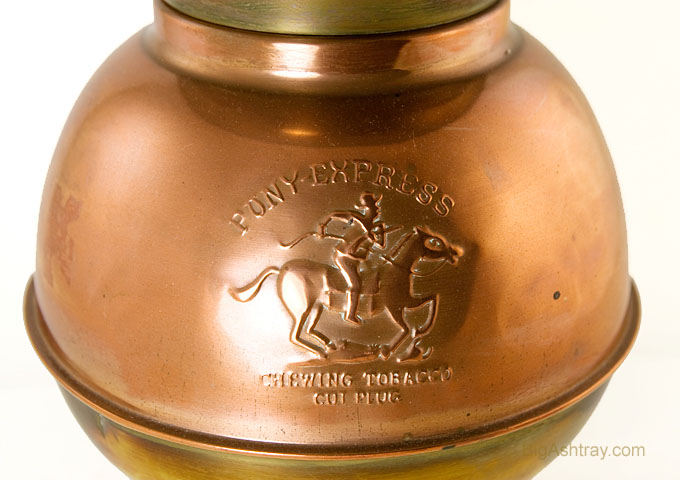 Pony Express Copper and Brass Spittoon - Image 2
