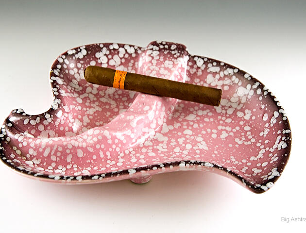Speckled Pottery Ashtray Made in USA