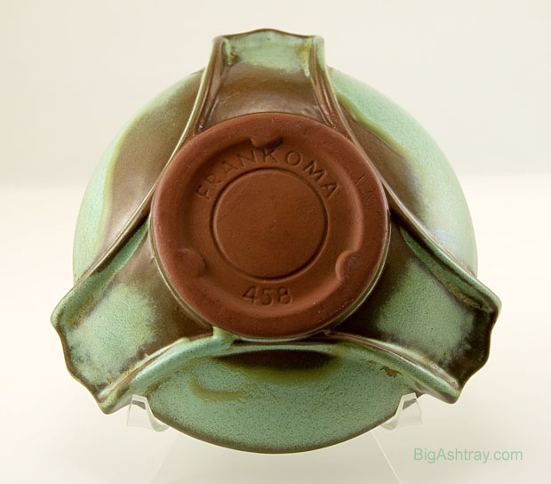 Prairie Green Deep Bowl Ashtray Signed Frankoma - Image 2