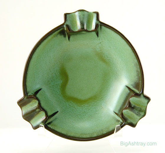 Prairie Green Deep Bowl Ashtray Signed Frankoma