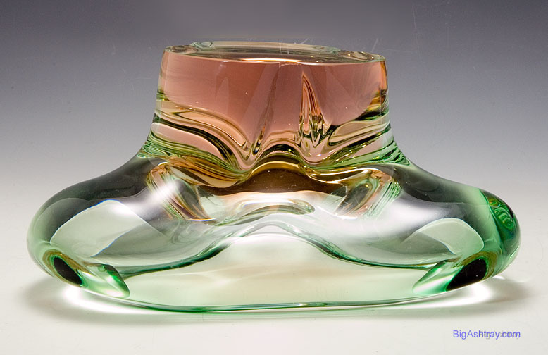 Quality Czech Retro Modern Art Glass Ashtray Bowl - Image 5