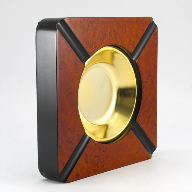 Four Finger Cigar Ashtray in Redwood Finish