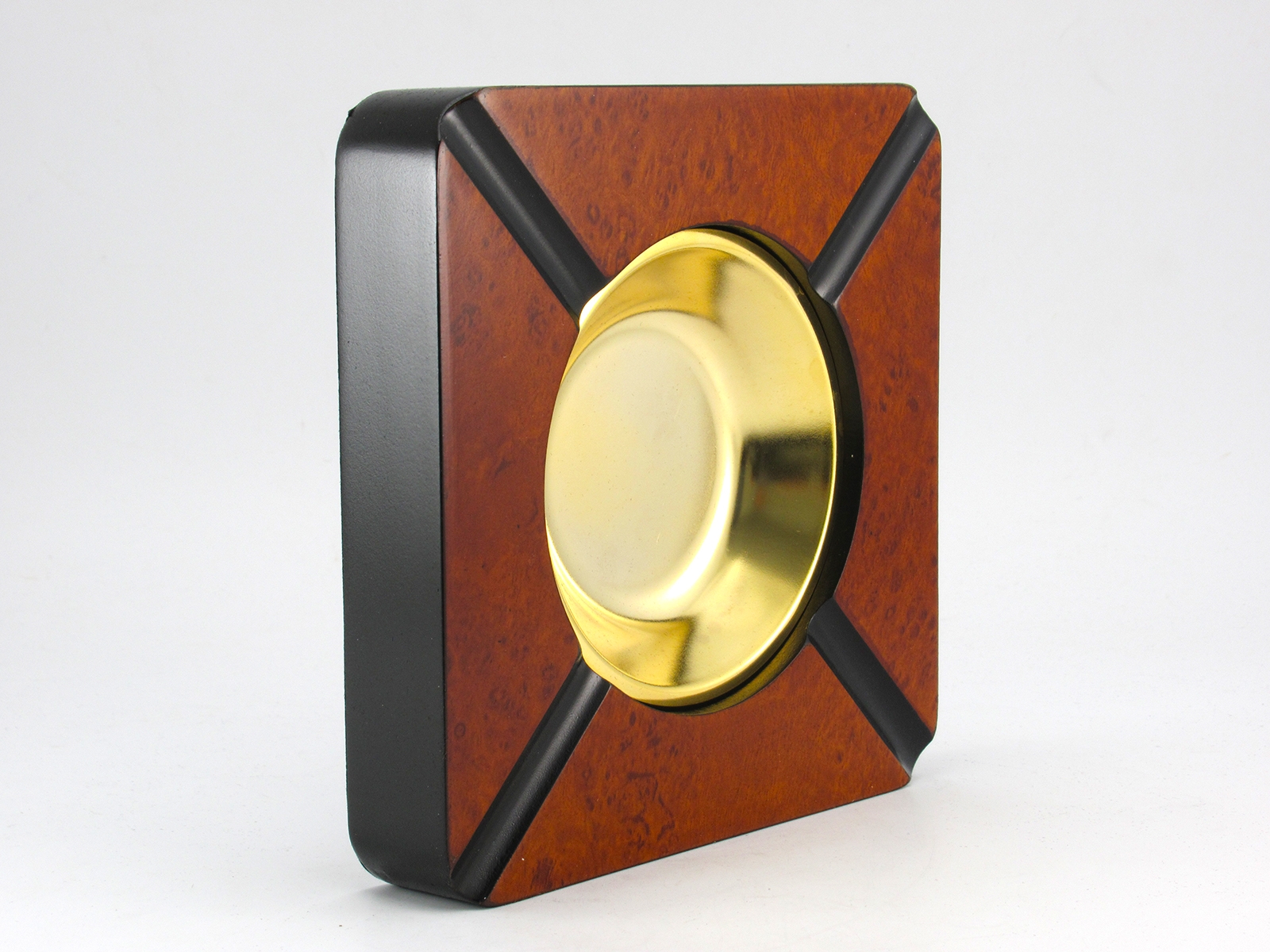 Four Finger Cigar Ashtray in Redwood Finish