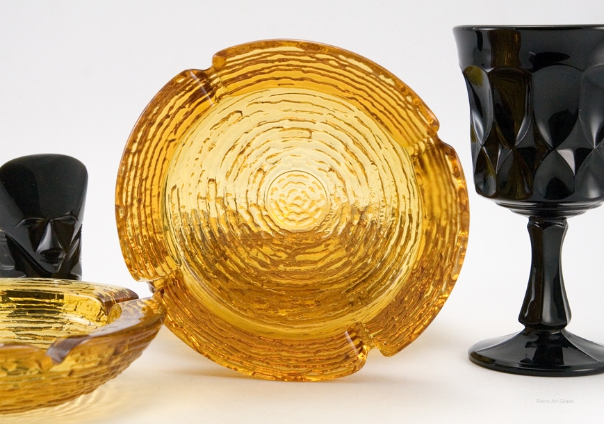 Retro Soreno Glass Ashtrays Medium Size - Image 4