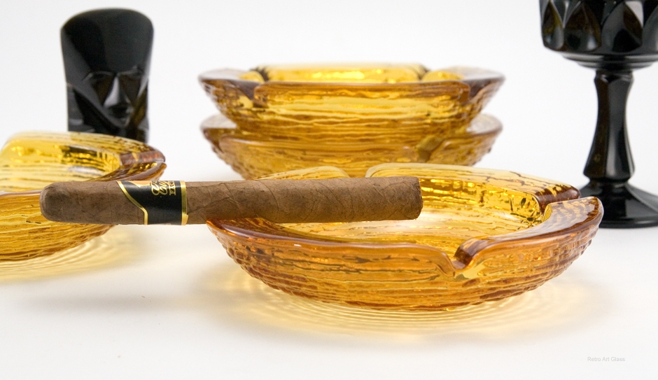 Retro Soreno Glass Ashtrays Medium Size - Image 3
