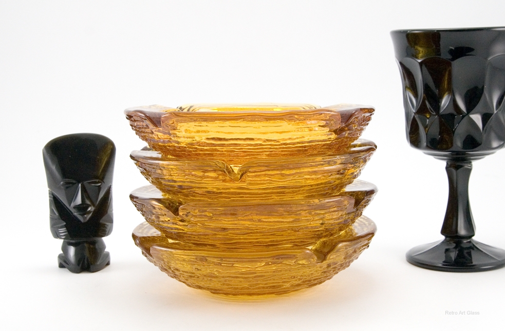 Retro Soreno Glass Ashtrays Medium Size