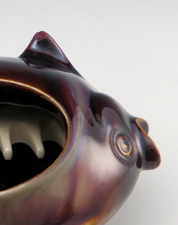 Mid-Century Modern Fish Pottery Ashtray - Image 5