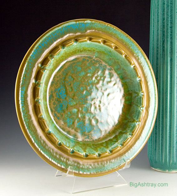 Retro Modern Handmade Turquoise Pottery Multi-Smoker Ashtray
