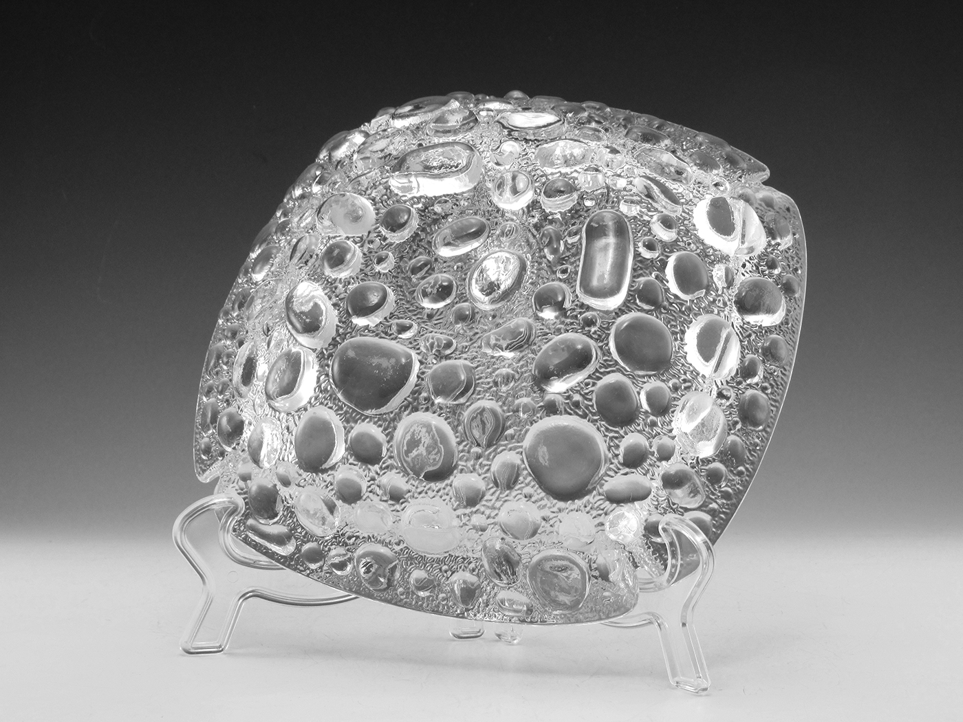 Vintage Glass River Rock Large Retro Ashtray