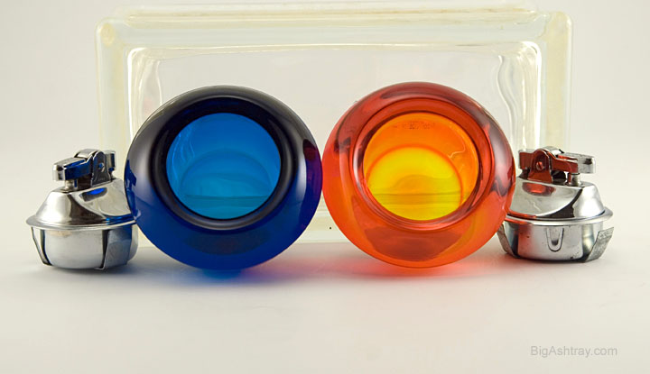 Retro Modern Viking Art Glass Table Lighters - Image 3