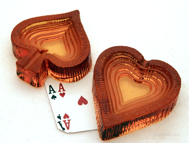 Retro Vintage Card Suit Game Table Ashtrays - Image 3
