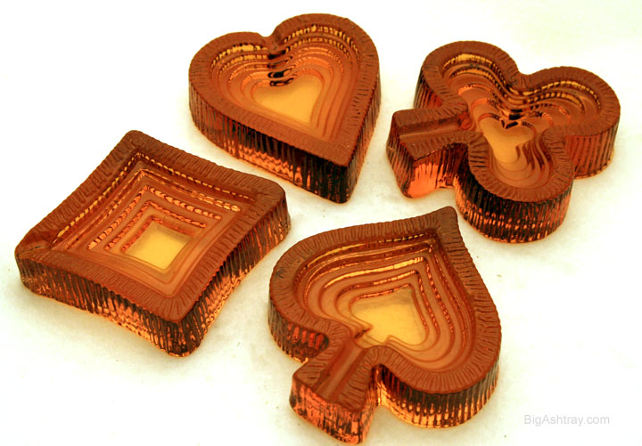 Retro Vintage Card Suit Game Table Ashtrays - Image 2