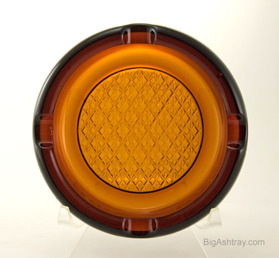 Tobacco Brown Depression Glass Ashtray - Image 5