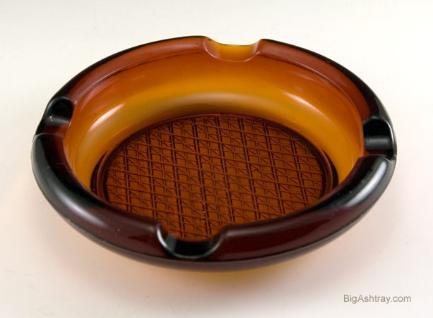 Tobacco Brown Depression Glass Ashtray - Image 4