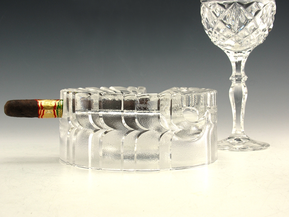 Modernist Luxury Crystal Cigar Ashtray Rosenthal Signed - Image 4