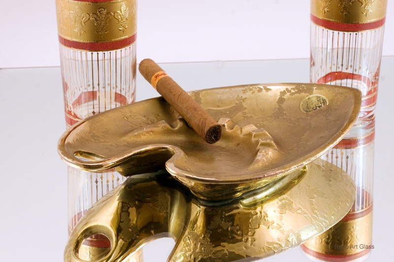 Savoy China Artist Palette Ashtray Dripping in Real Gold - Image 5