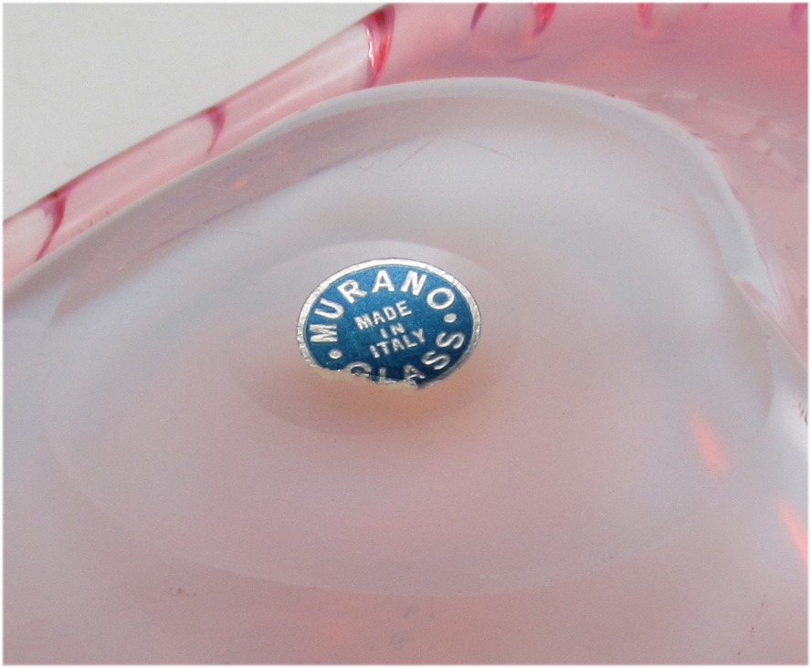 Vintage Fratelli Toso Pink Opaline Centerpiece Ashtray - Image 5