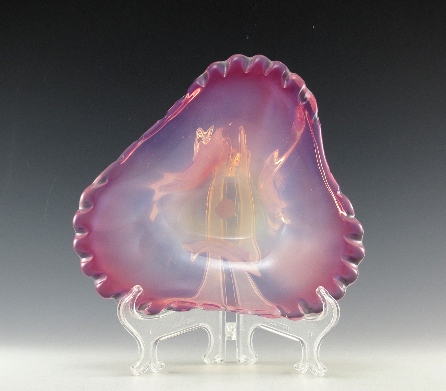 Vintage Fratelli Toso Pink Opaline Centerpiece Ashtray - Image 3