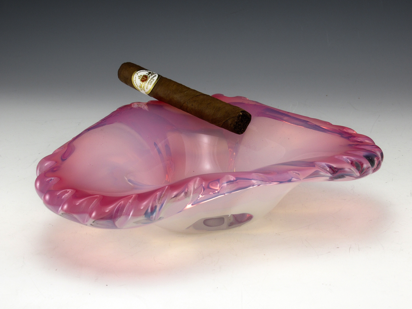 Vintage Fratelli Toso Pink Opaline Centerpiece Ashtray