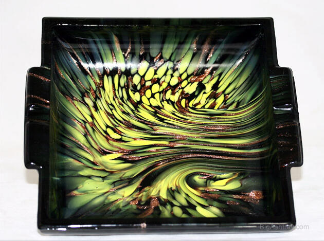 Venetian Weil Murano Aventurine Ashtray