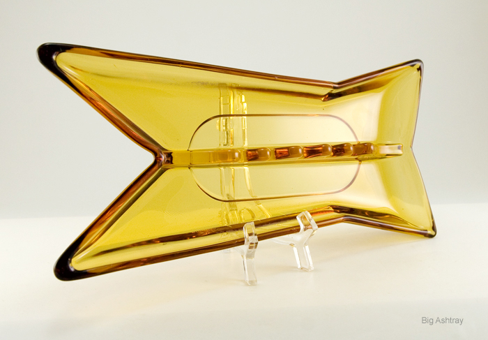 Viking Astra Amber Mod Art Glass Ashtray - Image 2