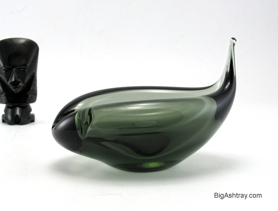 Danish Modern Cigar Ashtray Signed Per Lutken Smoke Green - Image 2